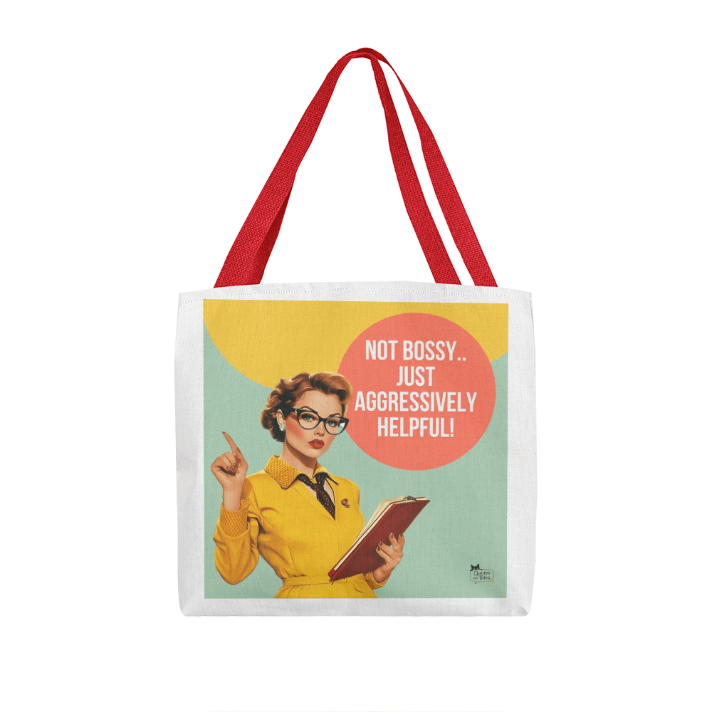 Not Bossy Retro Tote Bag