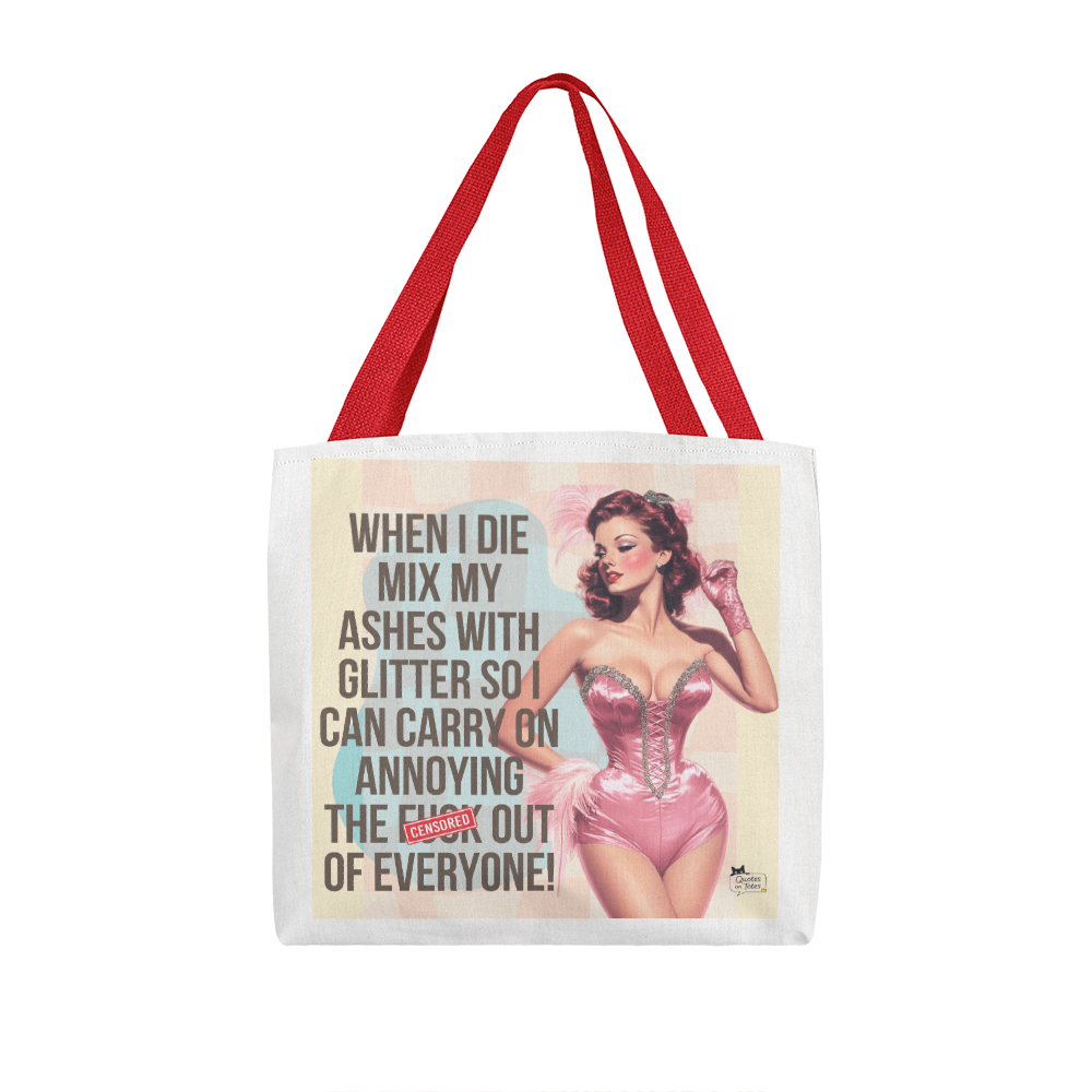 Glitter Retro Tote Bag