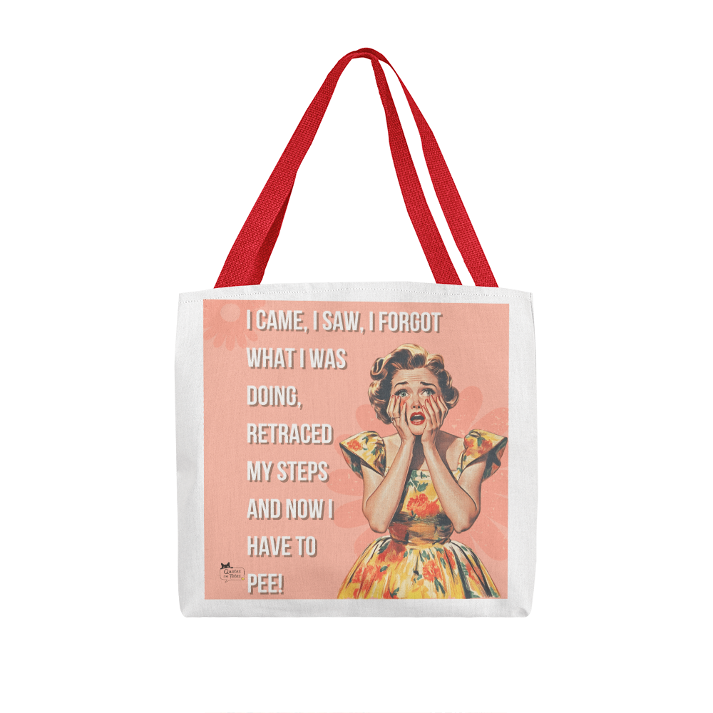 I Have to Pee Retro Tote Bag