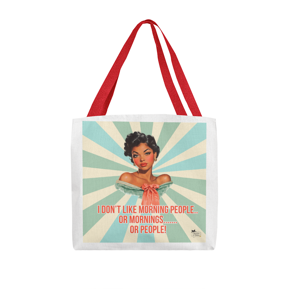 Morning People Retro Tote Bag