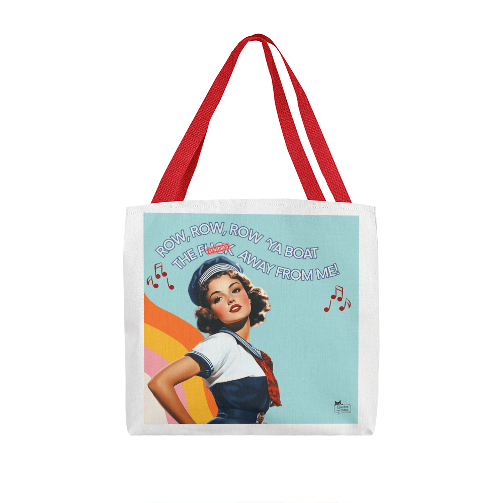 Row Ya Boat Retro Tote Bag