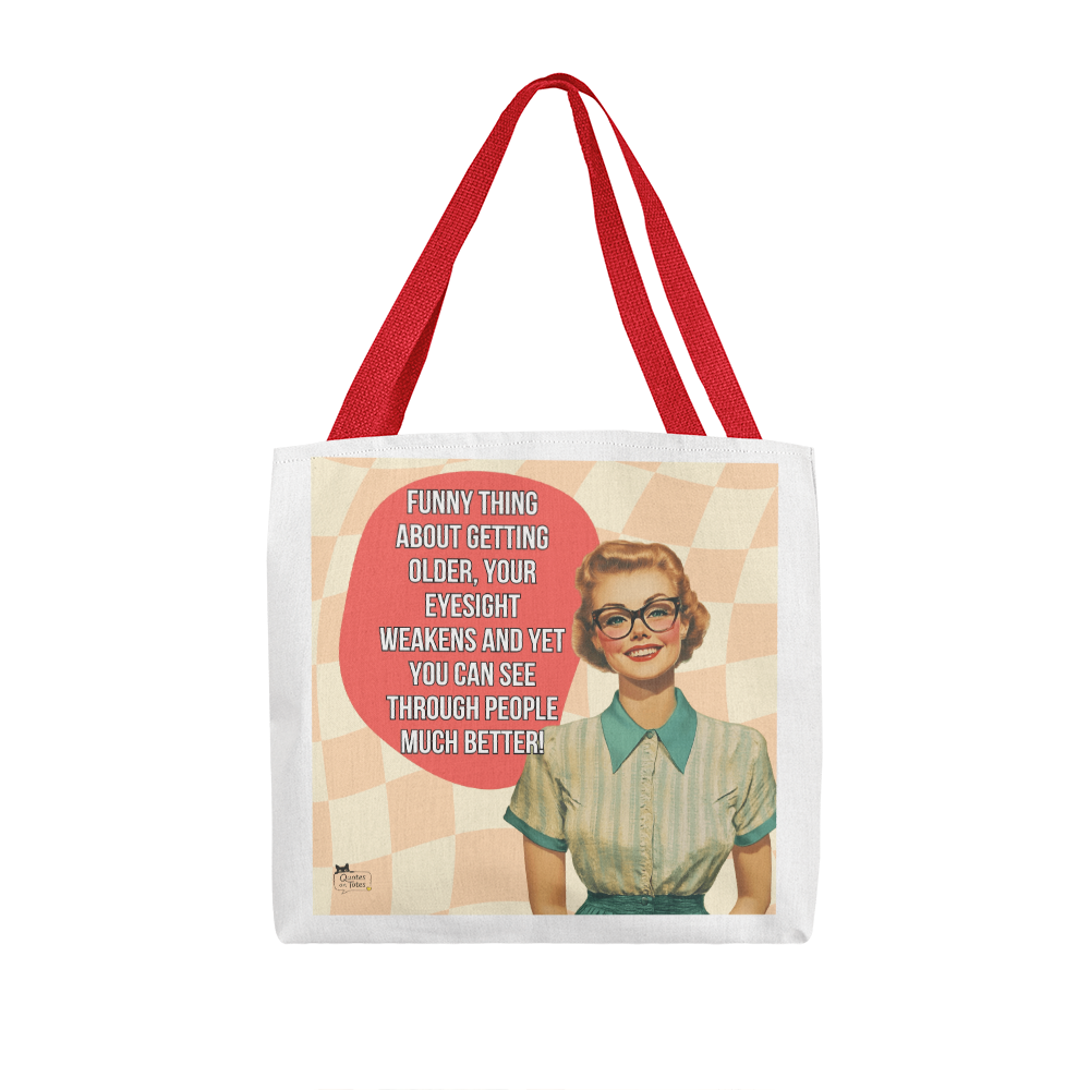 Weak Eyesight Retro Tote Bag