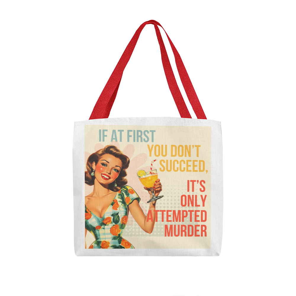 Attempted Murder Retro Tote Bag