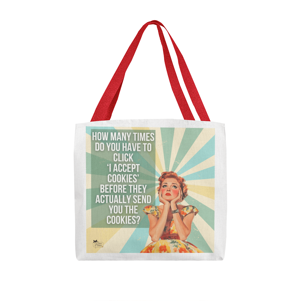 Accept Cookies Retro Tote Bag
