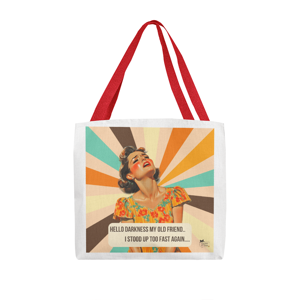 Hello Darkness Retro Tote Bag