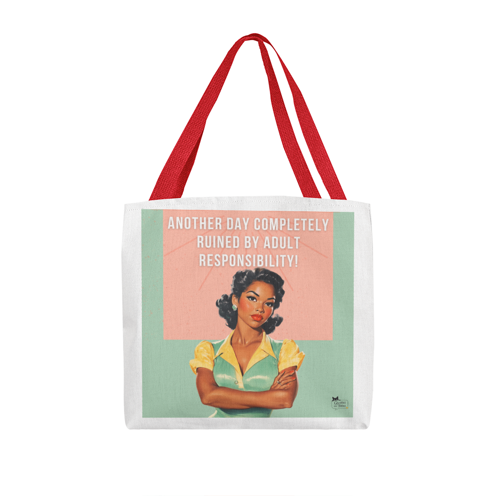 Adult Responsibility Retro Tote Bag
