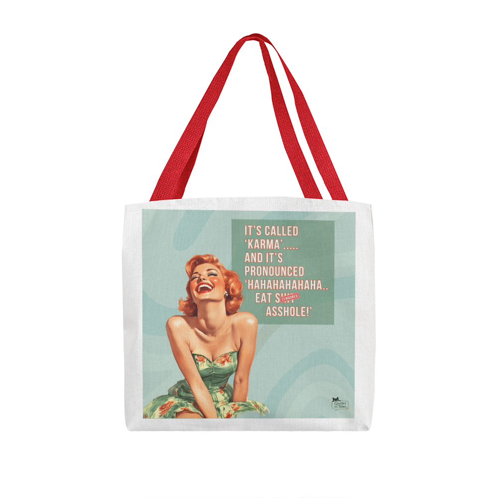 Karma Retro Tote Bag