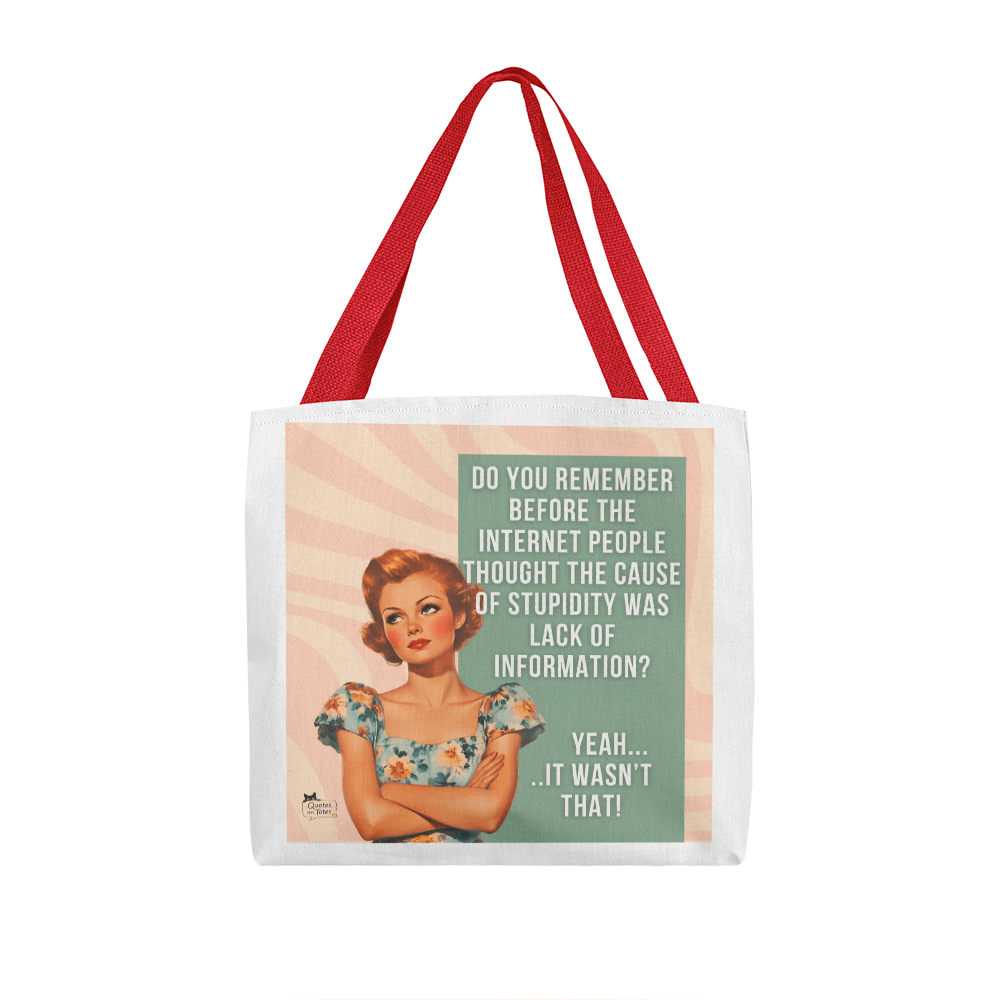 Lack of Information Retro Tote Bag