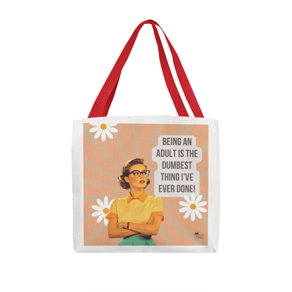 Dumbest Thing Retro Tote Bag