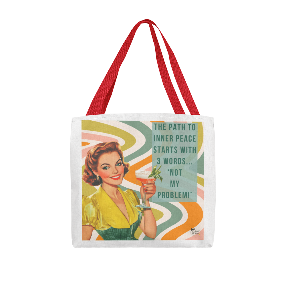 Not My problem Retro Tote Bag