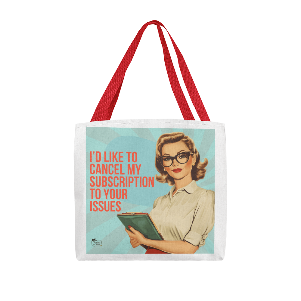 Cancel My Subscription Retro Tote Bag