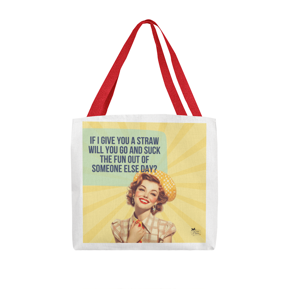 Suck The Fun Retro Tote Bag