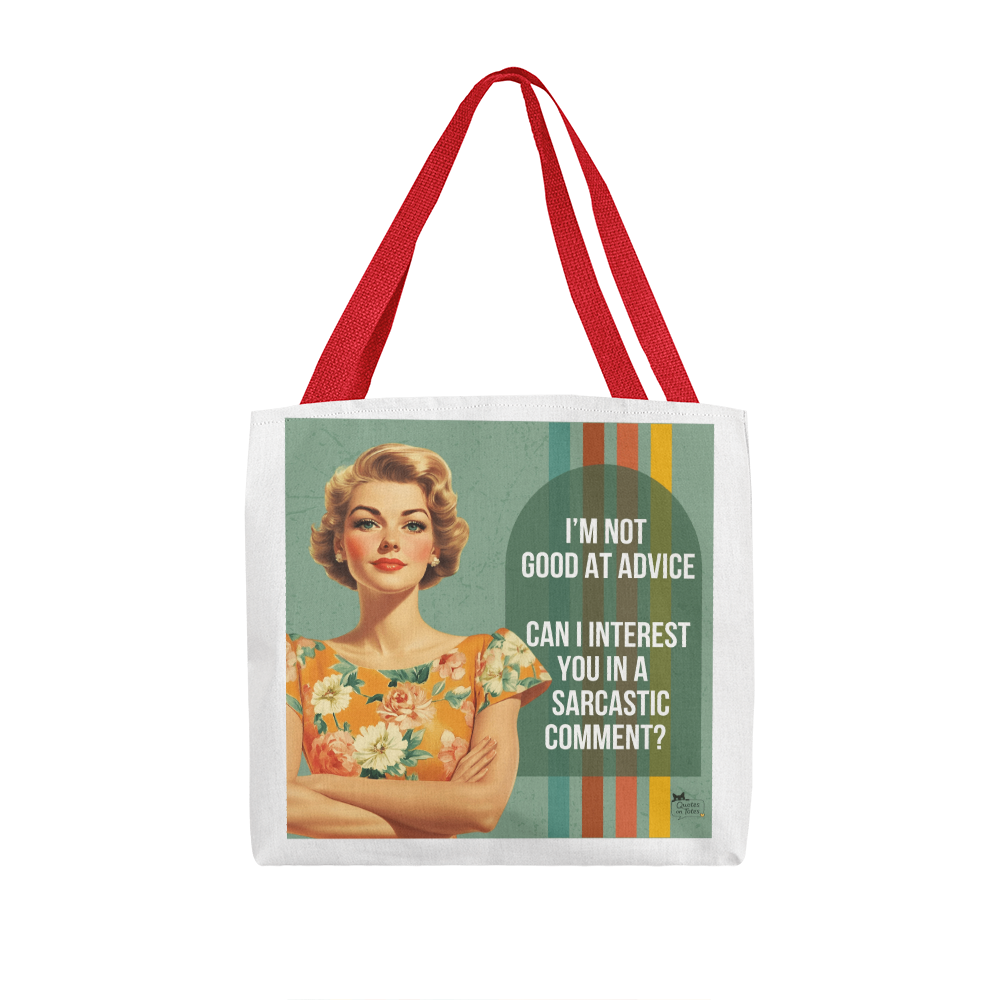 Sarcastic Comment Retro Tote Bag