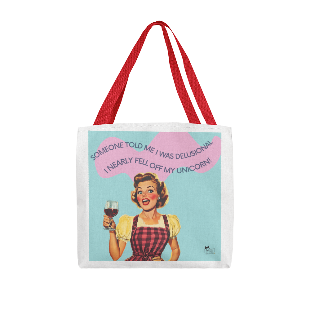 Unicorn Retro Tote Bag