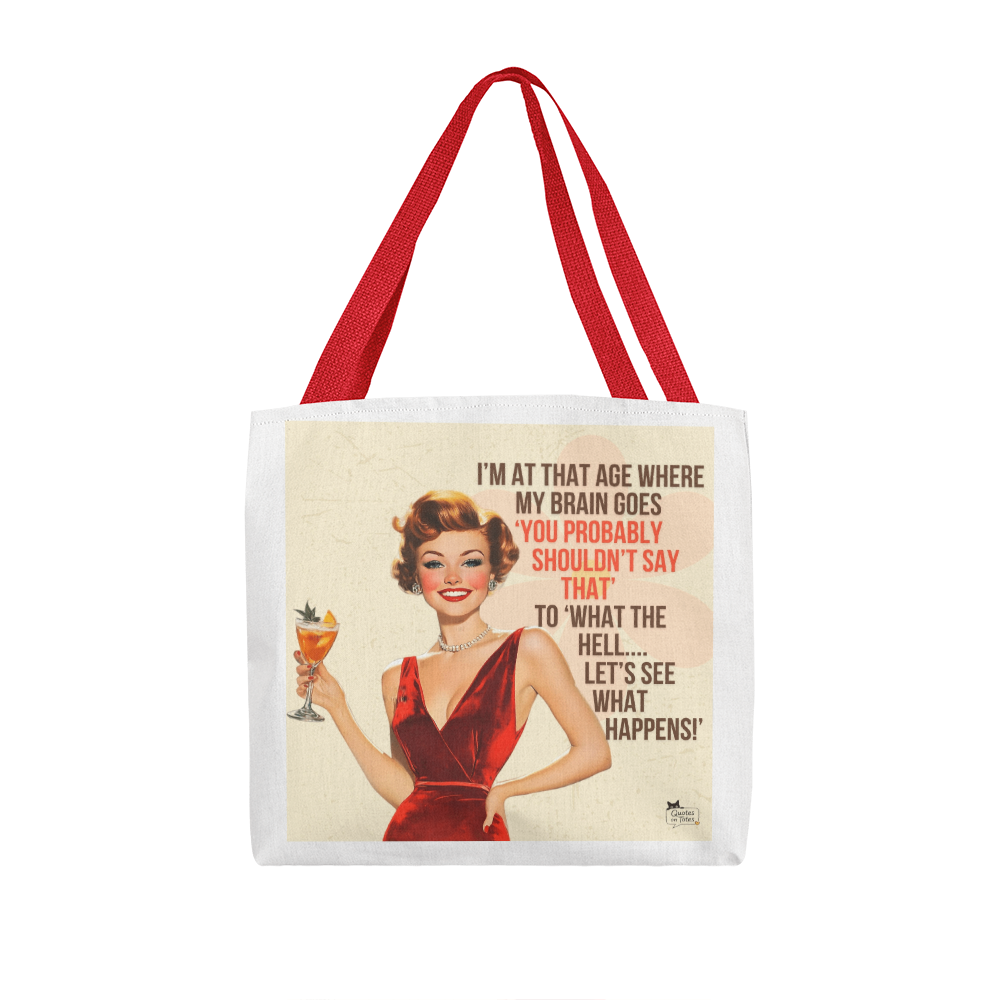 Probably Shouldn't Retro Tote Bag