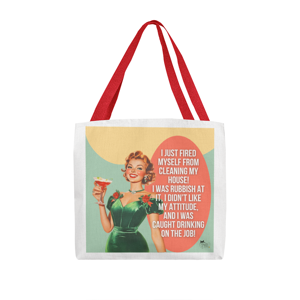 Drinking on the Job Retro Tote Bag