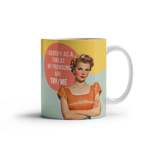 'Try/Me' Funny Retro Mug