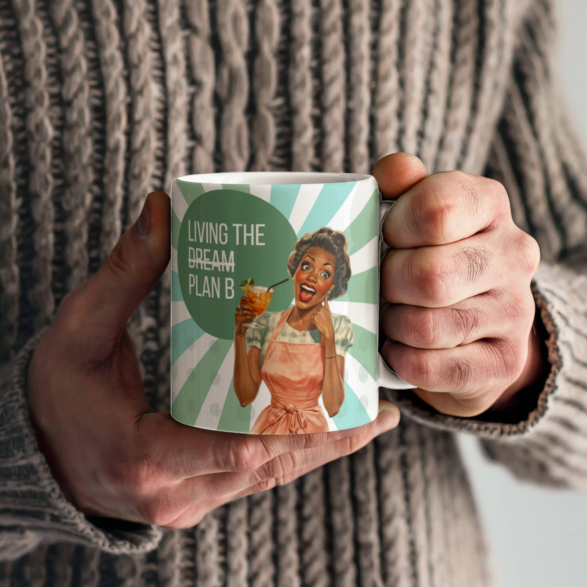 'Plan B' Funny Retro Mug
