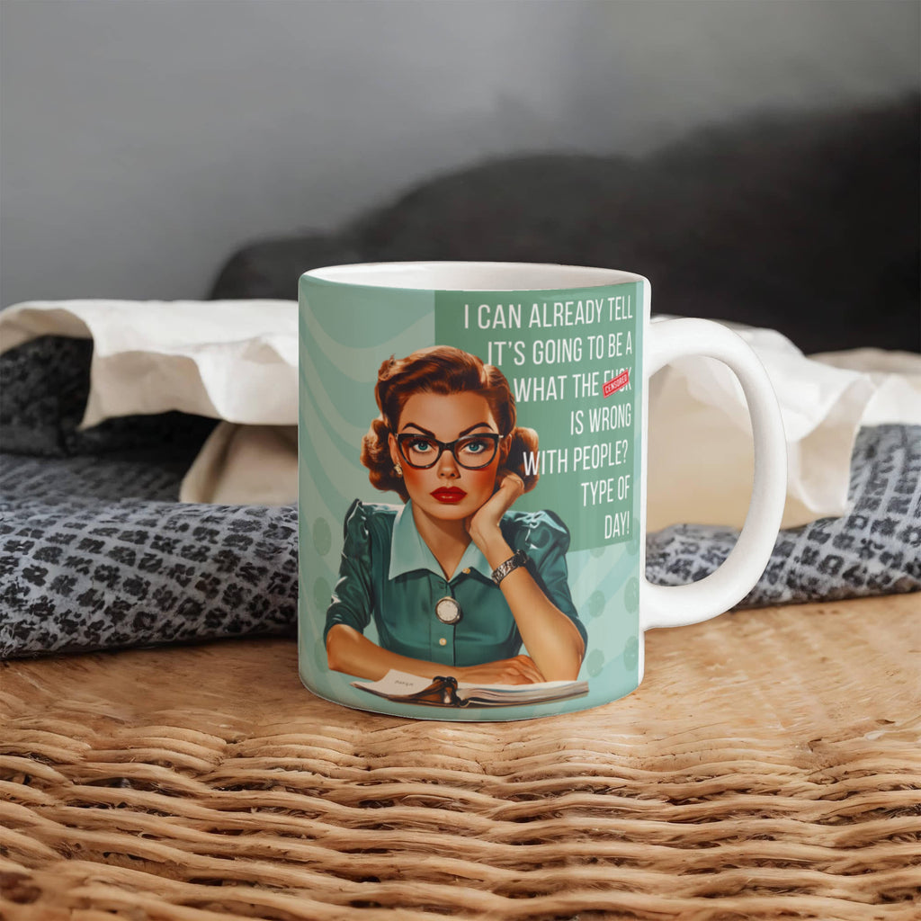 'What the F**k is wrong with people' Funny Retro Mug