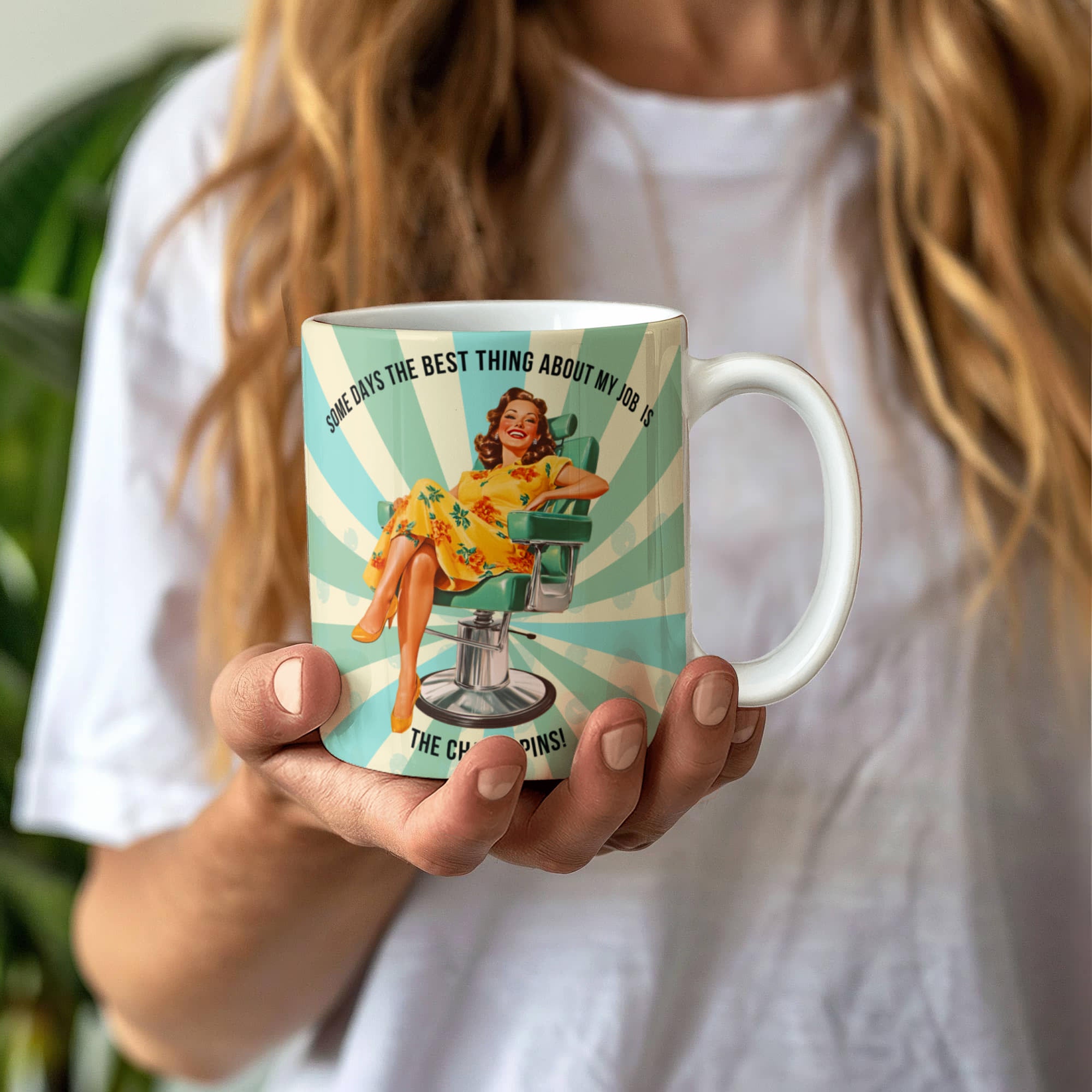 'The Chair Spins' Funny Retro Mug
