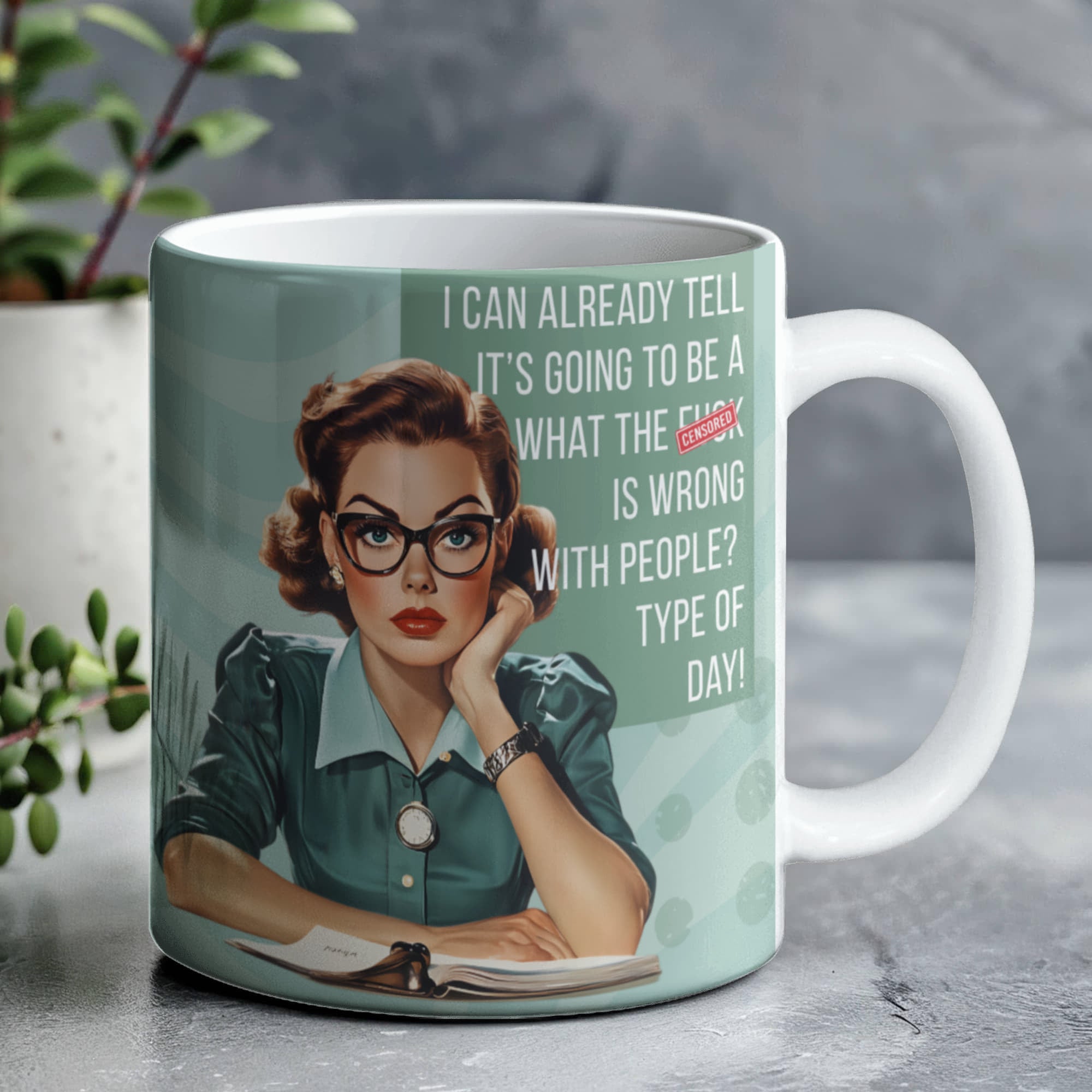 'What the F**k is wrong with people' Funny Retro Mug