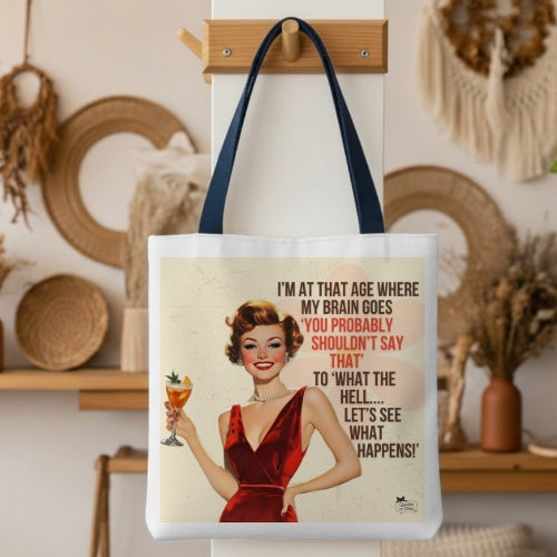 Probably Shouldn't Retro Tote Bag